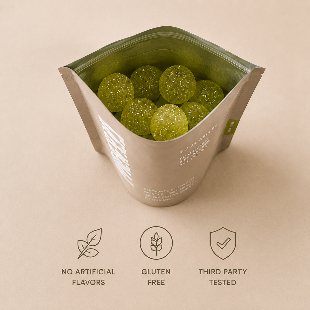 HERRA Creatine + Collagen Gummies Sour Apples
