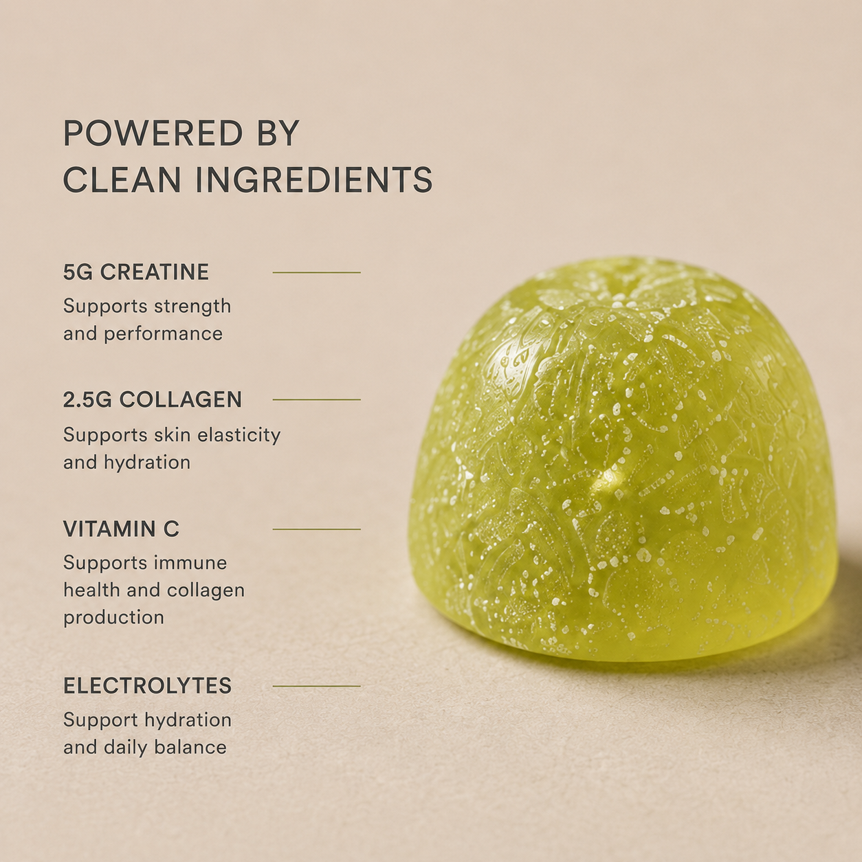 HERRA Creatine + Collagen Gummies Sour Apples